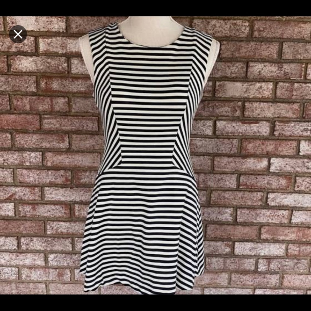 Free People stretch dress - black and white stripes